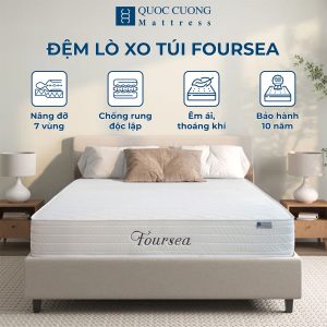 Đệm lò xo túi Mỹ FourSea 23cm